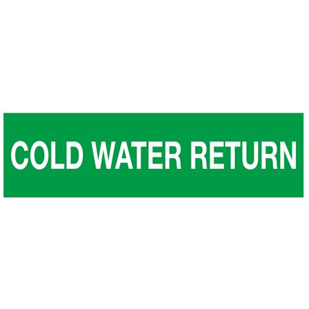 ANSI Pipe Markers Cold Water Return - Pk/10